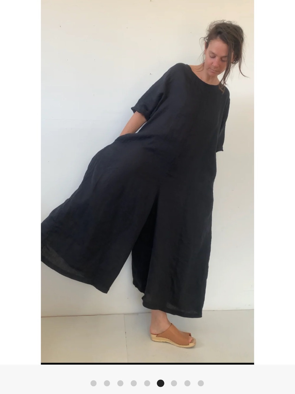 Glasnost Canada Palazzo Jump - Natural Linen - Picture 6 of 8